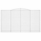 Arched Gabion Baskets 5 pcs 400x50x220/240 cm Galvanised Iron 3147077