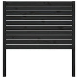 Bed Headboard Black 81x4x100 cm Solid Wood Pine 818999