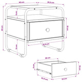 Bedside Cabinet 2 pcs Artisan Oak 40 x 39.5 x 40 cm 8007682