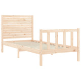 Bed Frame without Mattress Single Solid Wood Pine 3193171