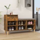 Shoe Cabinet Smoked Oak 102x36x60 cm Engineered Wood 821209