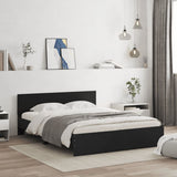 Bed Frame with LED without Mattress Black 150x200 cm King Size 3207603