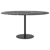Table Top Black 80x1 cm Tempered Glass with Marble Design 322266