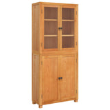 Storage Furniture Set with Shelf 2 pcs Natural Solid Oak Wood 3328623
