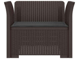 1-Seater Armchair with Cushion Rattan Look PP Brown 8011857