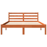 Bed Frame without Mattress Wax Brown 140x190 cm Solid Wood Pine 844141