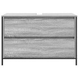 Bathroom Basin Cabinet with Drawers Grey Sonoma 90x34.5x60 cm 861880