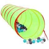 Children Play Tunnel with 250 Balls Green 175 cm Polyester 3107758
