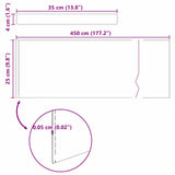 Lawn Edging Silver 450 x 0.05 x 25 cm Galvanised Steel 868036