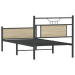Bed Frame without Mattress Sonoma Oak 90x190 cm Single Engineered Wood 4106972