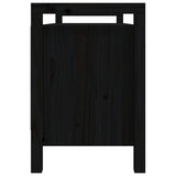 Hall Bench Black 110x40x60 cm Solid Wood Pine 821793