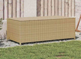 Garden Storage Box Mix Beige 190L Poly Rattan 365323
