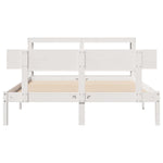Bed Frame without Mattress White 120x190 cm Small Double Solid Wood Pine 3305789