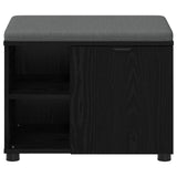 Hall Bench Black Oak 60 x 38 x 46 cm Engineered Wood and Fabric 891497