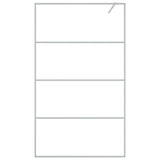 Walk-in Shower Wall Silver 115x195 cm Clear ESG Glass 152138