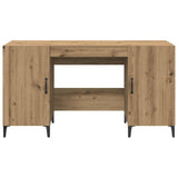 Desk with Storage Artisian Oak 140 x 50 x 75 cm Engineered Wood 8004203