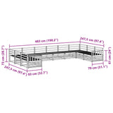 Sofa Sets 10 pcs Natural Solid Acacia Wood 3374199