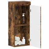 Bathroom Wall Cabinet TULUM Smoked Oak 37 x 24.5 x 86 cm 880336