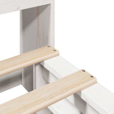 Bookcase Bed without Mattress White 140x200 cm Solid Wood 3323921