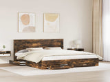 Bed Frame with Drawer with Headboard Manual Engineered Wood 3410293
