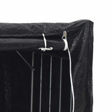 Firewood Rack with Rain Cover 100x100x200 cm Galvanised Steel 4104951