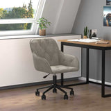 Office Chair with Wheel Light Grey 56 x 61.5 x 72 cm Velvet 42025222