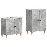 2 Piece Bathroom Cabinet Set ALKMAAR Concrete Grey 3417588