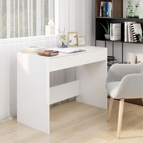 ZNTS Desk White 101x50x76.5 cm Engineered Wood 809557