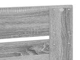 Bed Frame Grey Sonoma 140 x 200 cm Solid Pine Wood 3411741