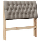Upholstered Headboard Taupe 90 cm Solid Pine Wood 879362