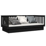 Day Bed without Mattress Black 100x200 cm Solid Wood Pine 821573