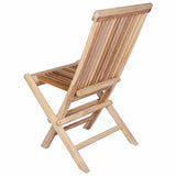 Folding Garden Chair 2 pcs Natural Solid Teak Wood 42028481