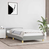 Bed Frame without Mattress Light Grey 90x190cm Single Fabric 349887