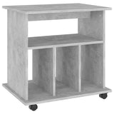 Rolling Cabinet Concrete Grey 60x45x60 cm Engineered Wood 808480