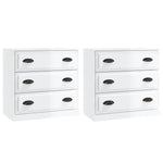 Sideboards 2 pcs High Gloss White Engineered Wood 3185241