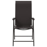 Folding Garden Chairs 8 pcs Black Coffee Poly Rattan 3270612