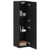 Wall TV Cabinet Black Oak 30.5 x 30 x 110 cm Engineered Wood 862572