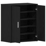 Shoe Cabinet Black Oak 60 x 35 x 70 cm Engineered Wood 862682