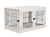 Dog Crate Furniture, Puppy Crate End Table, Pet Kennel House with 2 Doors for Medium and Small Dogs, T3398P349618