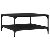 Coffee Table Black oak 80 x 80 x 40 cm Engineered Wood 883499