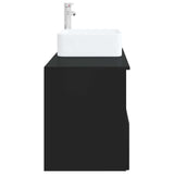 Bathroom Furniture Set 2 pcs Black Engineered Wood 3404045