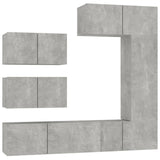 TV Cabinet Set Set of 6 Concrete Grey Engineered Wood Medium 3114553