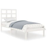 Bed Frame White Solid pine wood Small Single Durable Bed Frame 3105431