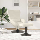 Egg Chair with Footstool Cream 63 x 73 x 90 cm Velvet 42002753