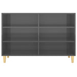 Sideboard High Gloss Grey 103.5x35x70 cm Engineered Wood 806039