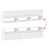 TV Wall Cabinet with LED White 180x31x45 cm 3307940
