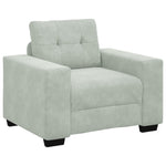 Sofa Set with Cushion 3 pcs Grey 221 x 78 x 80 cm Velvet 3324639