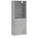 Highboard Concrete Grey 69.5x34x180 cm Engineered Wood 3189369