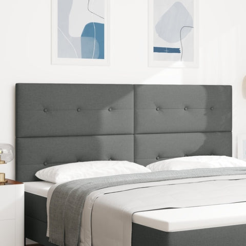 ZNTS LED Headboard Dark Grey 100 cm Fabric 3338463