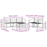 Outdoor Sofa Set 6 pcs Natural 3366022